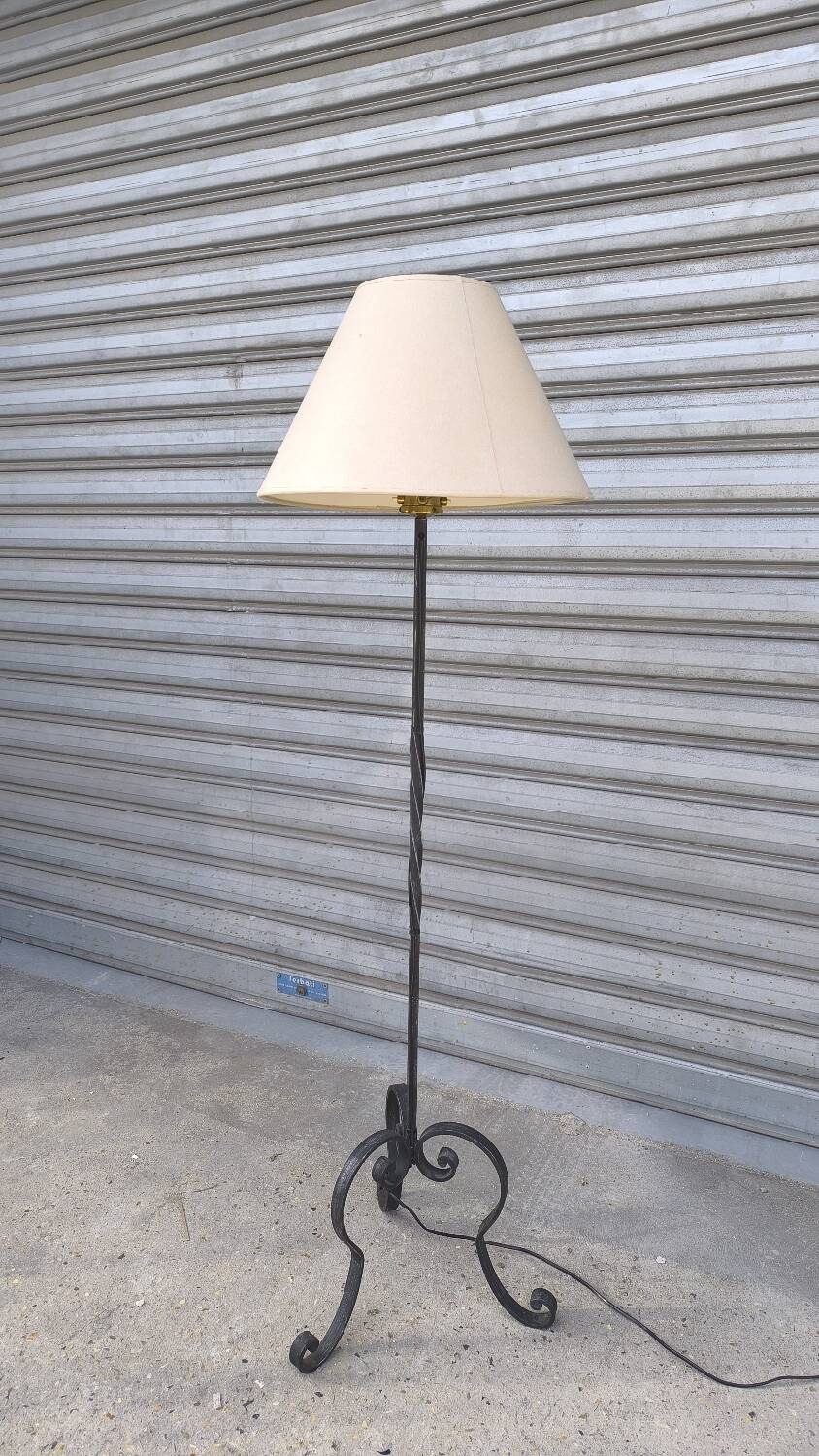 Wrought iron floor lamp, 1960