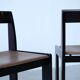 Set of eight black lacquered dining chairs