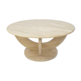 Table basse italienne en travertin, années 1970