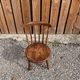 Edwardian Windsor chair in walnut, fully stamped, Swedish ibex penny style