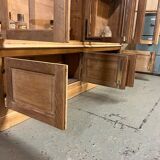 Showcase bookcase early XX th in solid oak