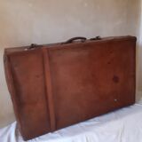 Large leather suitcase