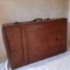 Large leather suitcase