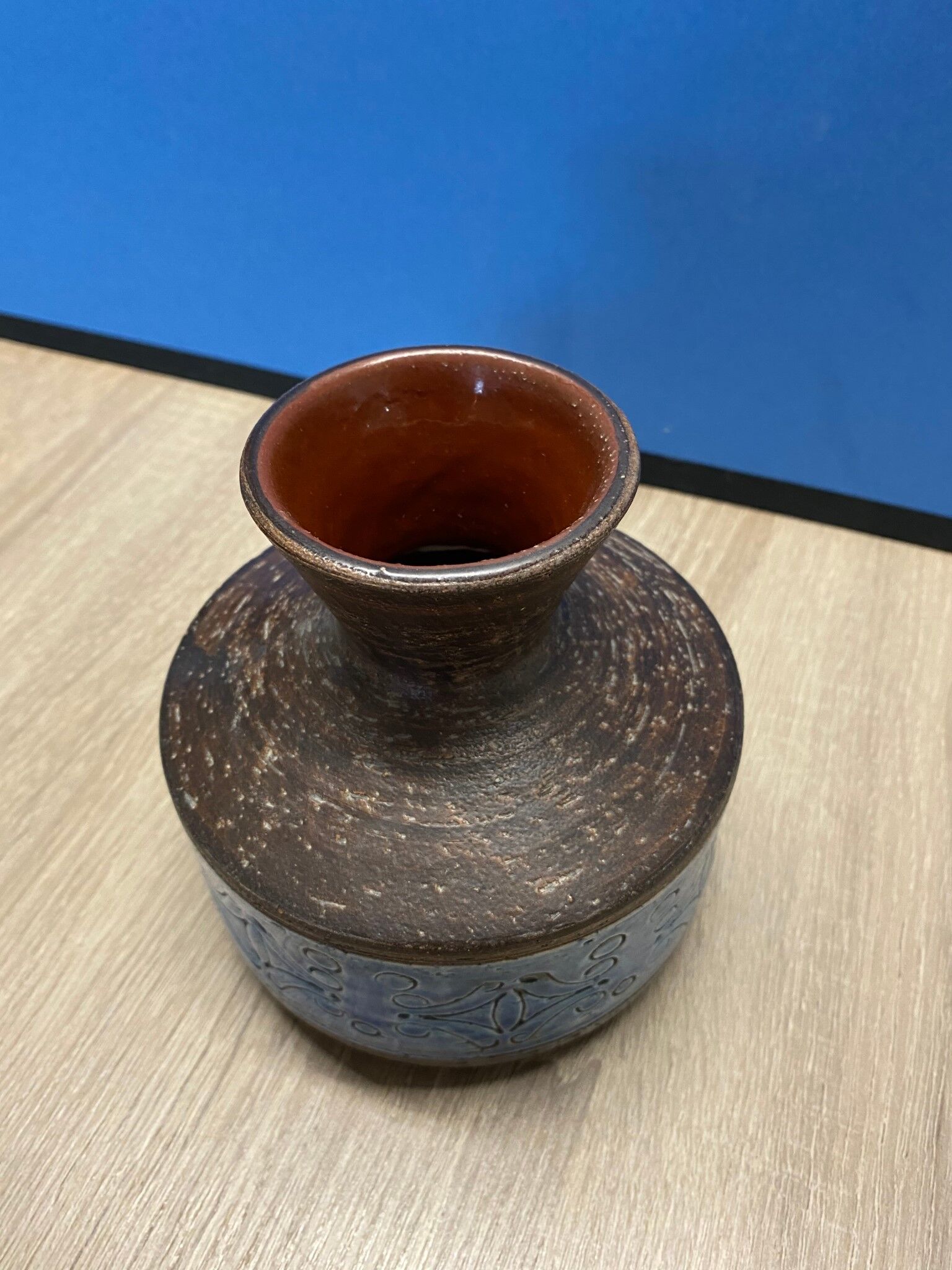 Scandinavian sandstone vase Sweden 60s