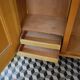 Cabinet vintage wood and rattan