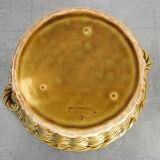 Old basket with lid fruits slurry Sarreguemines 40s