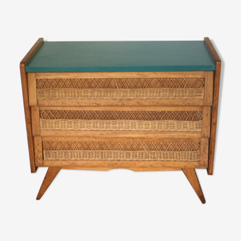 Rattan dresser