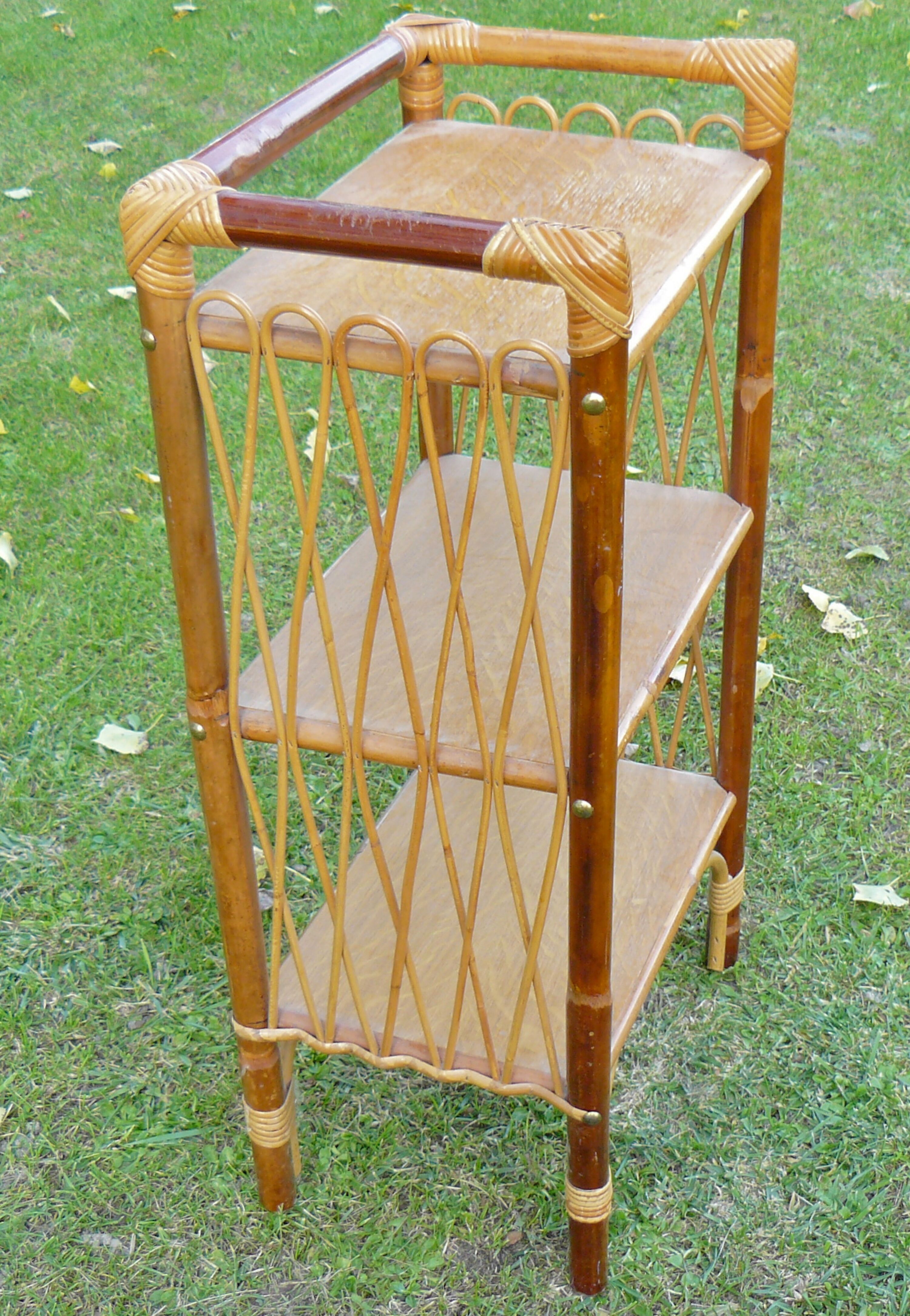 Bamboo and rattan shelf 1960/70
