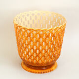 Cache-pot ajouré orange