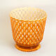 Cache-pot ajouré orange
