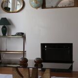 Large modernist coffee table smoked glass