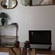 Large modernist coffee table smoked glass