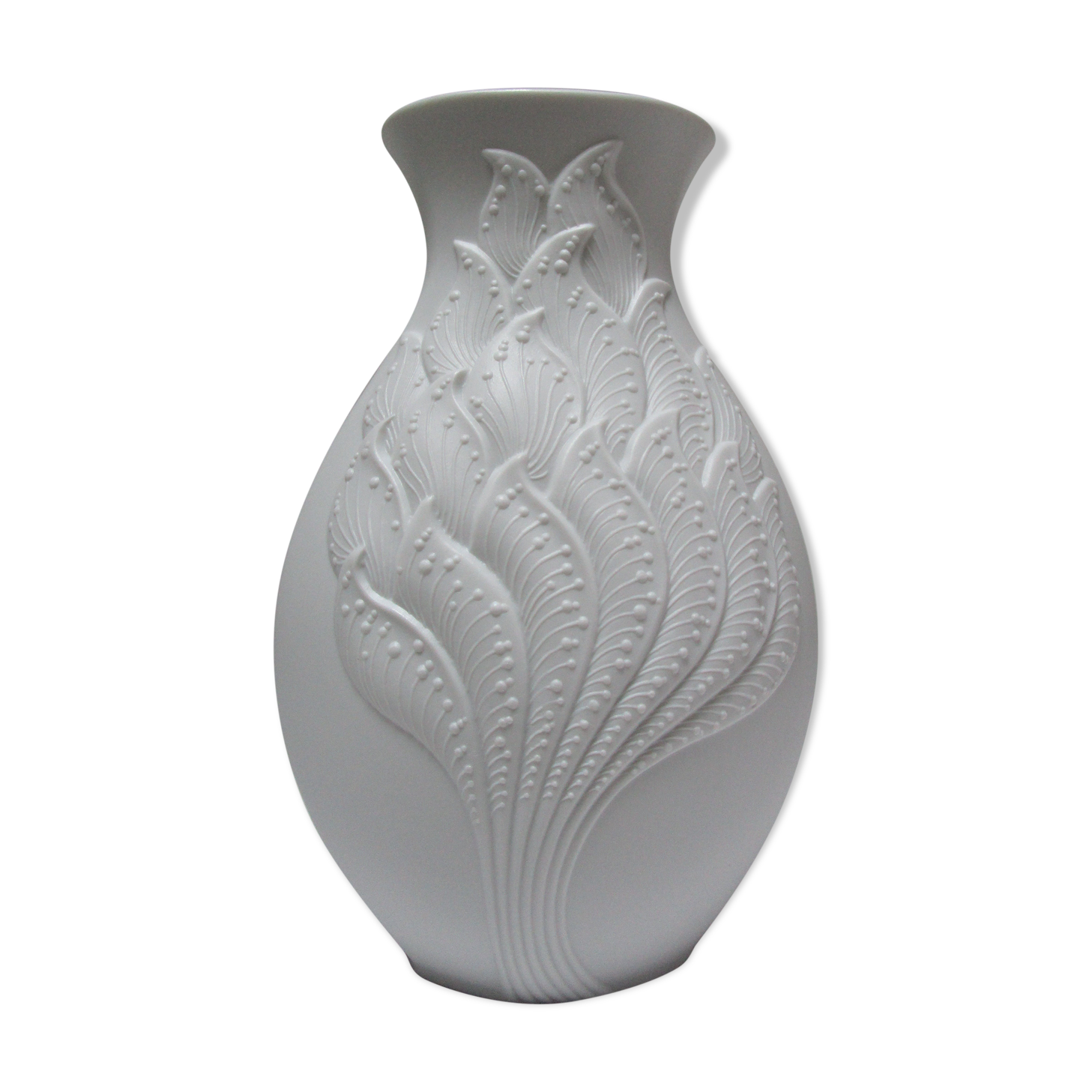 Porcelain vase biscuit Manfred Frey for AK Kaiser vintage vegetable decoration