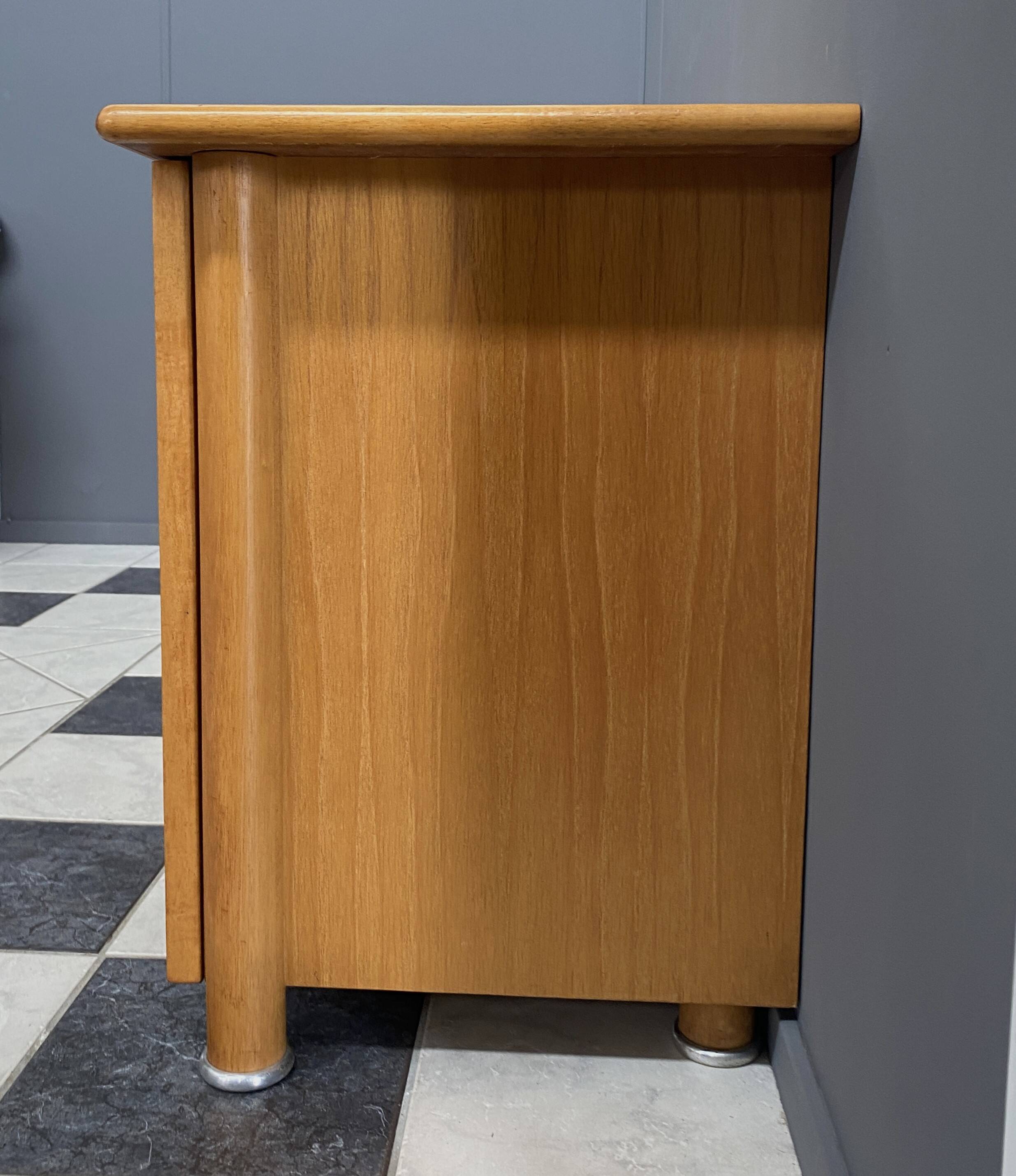 Large blonde Wicker & wood webbing sideboard