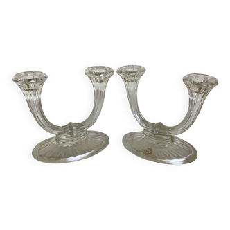 Pair of antique art deco candlesticks