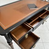 Louis XVI style minister's desk with leather top
