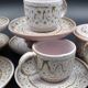 Earthenware coffee service signed Jean Austruy Vallauris around 1970 - Cups - saucers - milk pot