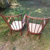 Pair of Baumann fan armchairs