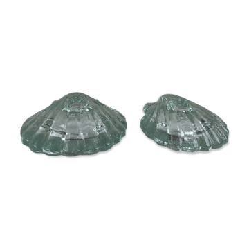Paire de bougeoirs coquille saint Jacques