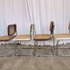 Set of 4 vintage cesca dining chairs / 2 brown 2 white / cane seat mid-century