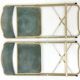 Ancien paire de chaises pliantes chaisor - métal & velours - vintage 60's 70's