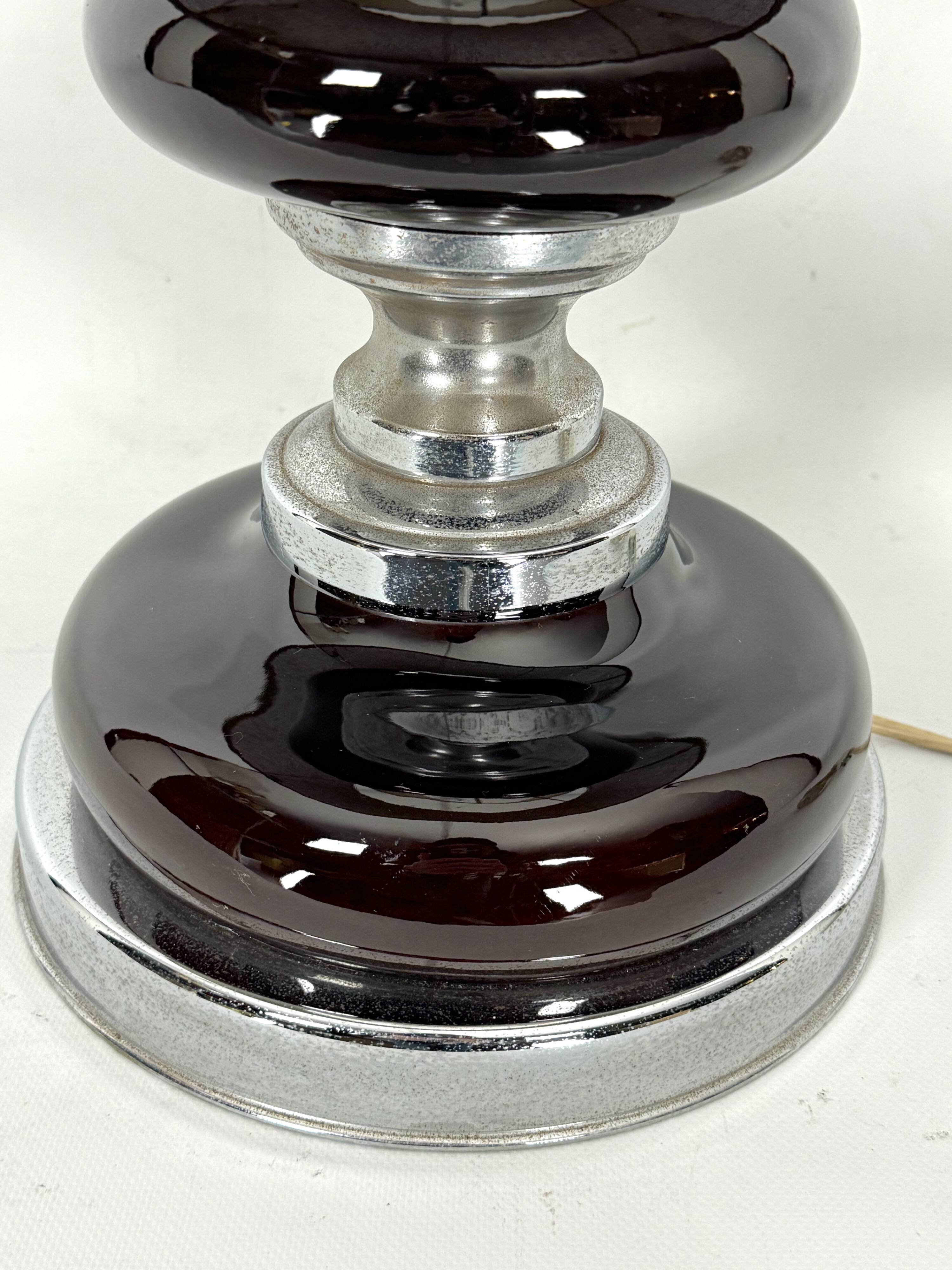 Space age Table lamp in chrome and lacquer. Italy 1970s