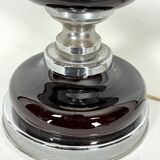 Space age Table lamp in chrome and lacquer. Italy 1970s
