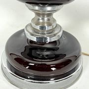 Space age Table lamp in chrome and lacquer. Italy 1970s
