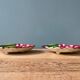 Duo de petits plats, raviers ou vide poches en barbotine