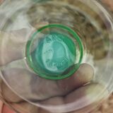 Set de 3 coupes à glace vintage Arc France à pied vert