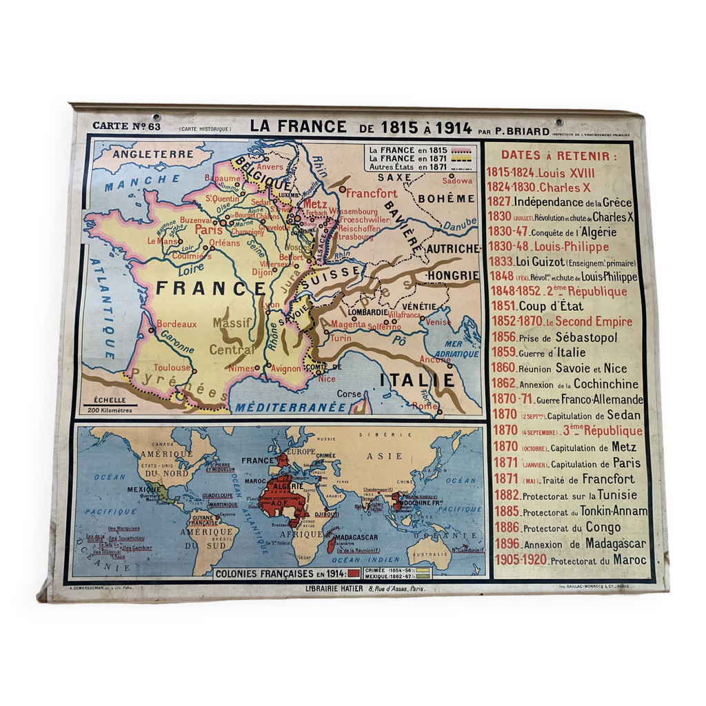 Old geographical and historical map n°63 by Briard | Selency