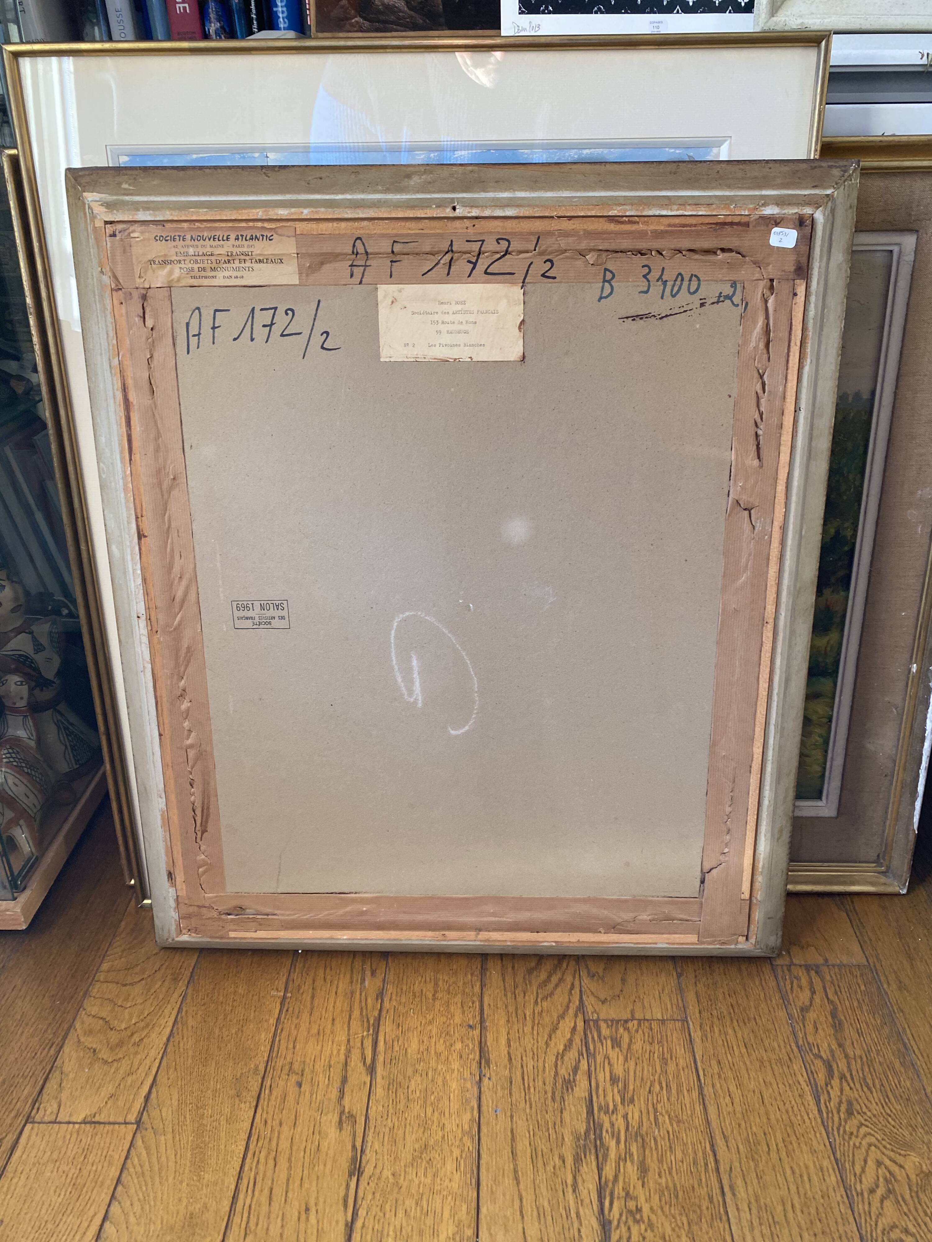 Painting of flowers by Henri Boez