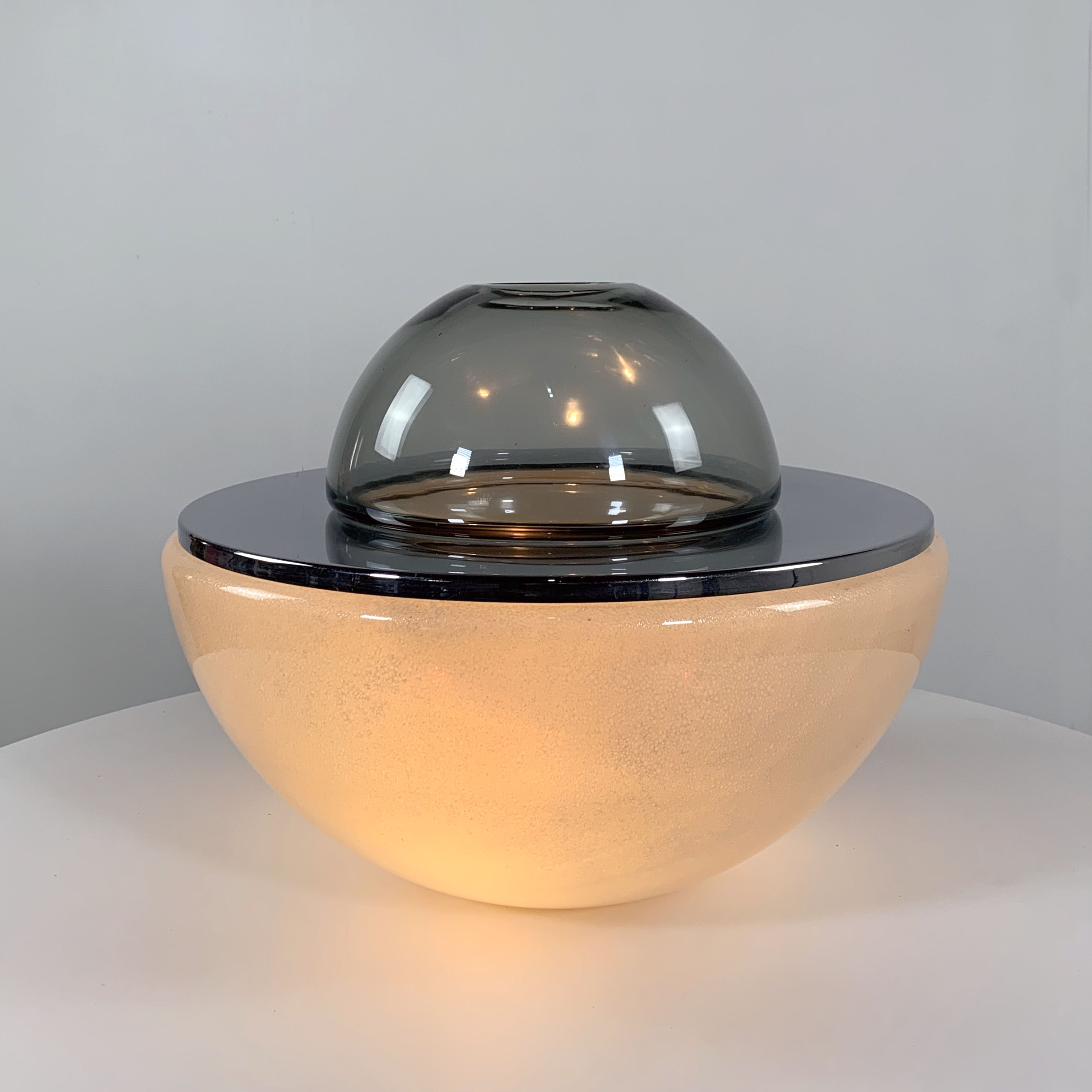 Table lamp and vase model "LT 327" by Carlo Nason for Mazzega, 1970