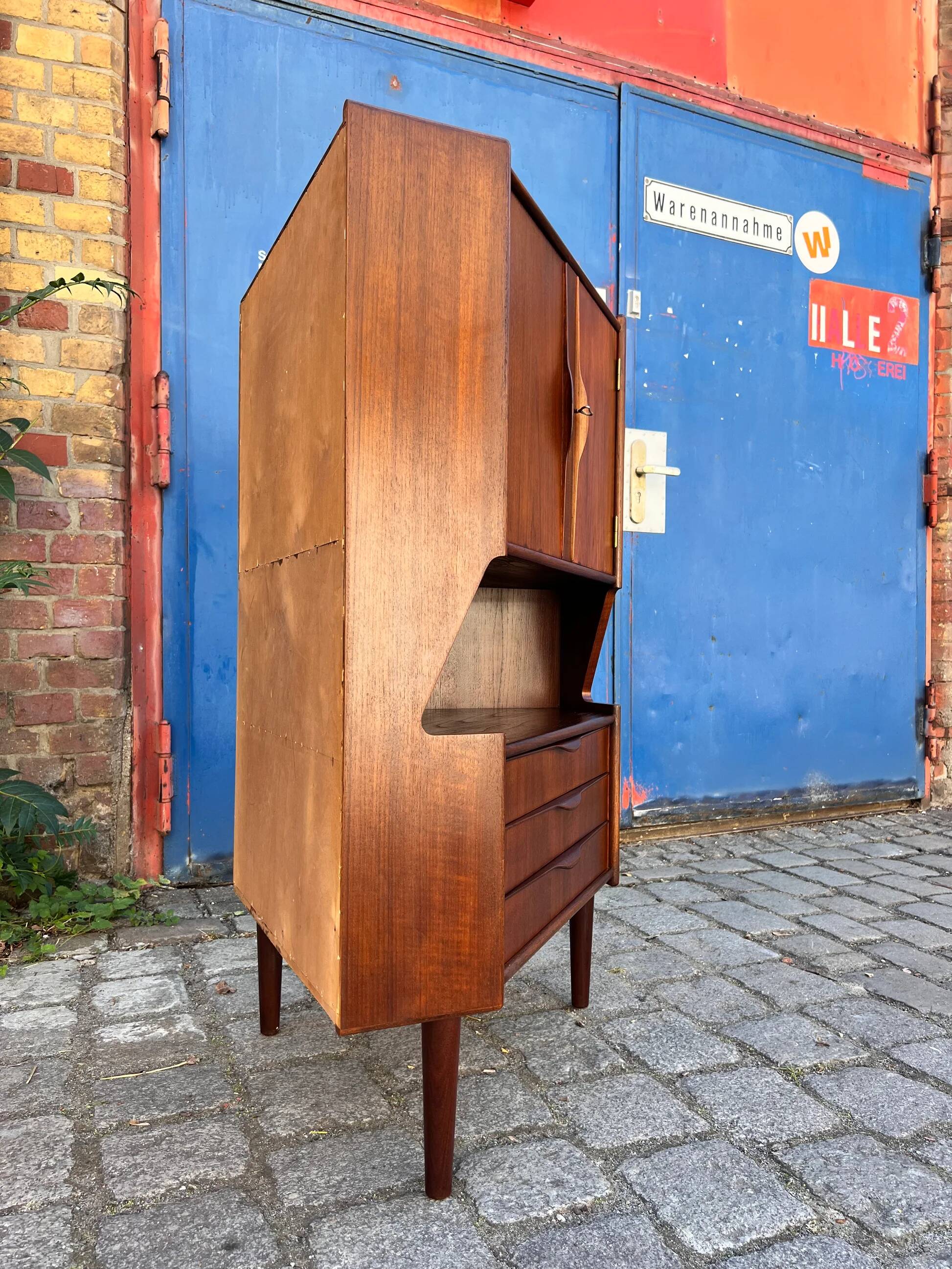 Teak Corner Cabinet by Omann Jun