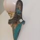 Ancienne applique art nouveau - Bronze et opaline