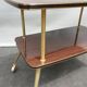Rolling service 1960 two trays Formica mahogany
