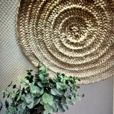 Wicker rattan top for wall decoration