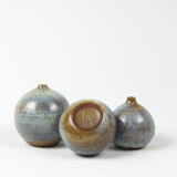 Trio of blue miniature ceramics Antonio Lampecco