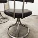 Pair of French Army telegraph operator's swivel chairs, new leather