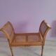 Banquette cannée début 20ème siècle