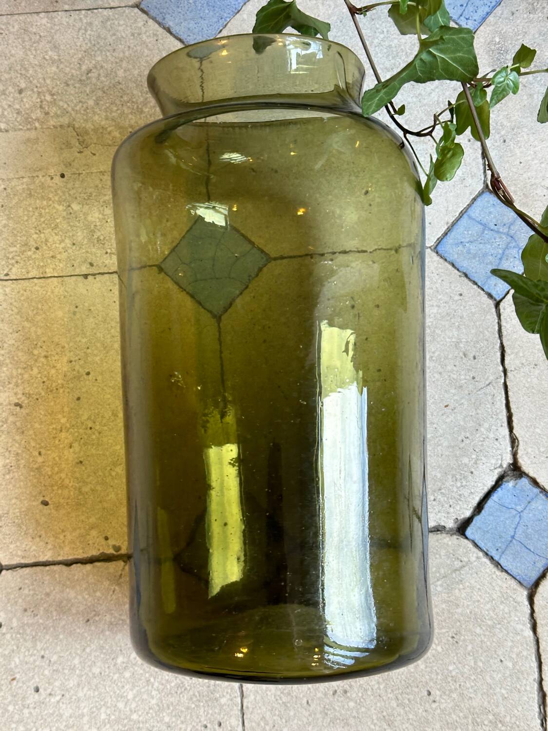 Antique blown glass vase