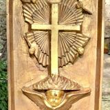 19th century carved gilded wood church panel
