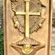 Panneau d’église en bois doré sculpté XIX