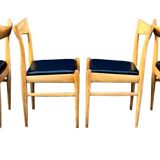 Scandinavian chair in wood and skai