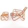 Chaise longue en rotin