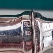 Louche à sauce en métal argenté