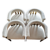 4 Eichholtz Clubhouse Bouclé Cream chairs