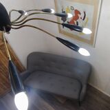 Plafonnier style années 1950/lampe Sputnik, 12 lumières