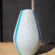 Jopeko fat lava vintage blue ceramic vase, pottery, collection, decorative vase, interior decor