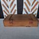 Old compartmentalized wooden box crate